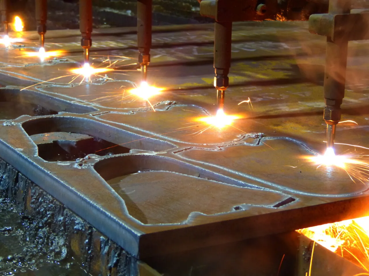 Oxycutting operation